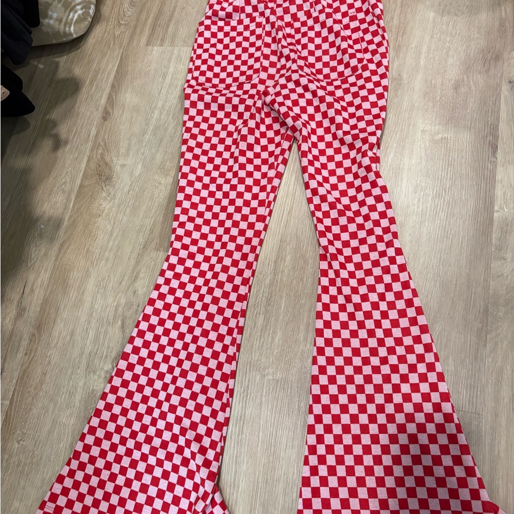 SO Red and White Checkered Pants